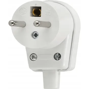 Berge Bílá úhlová zástrčka s uzemněním 250V - 16A 3x2,5mm2