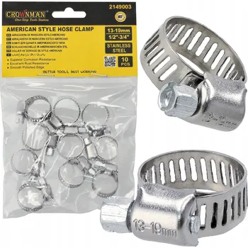 Berge Sada 10 ks ocelových stahovacích pásků 13-19mm