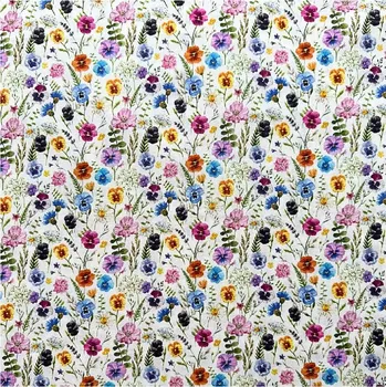 Bavlněná látka, cena za 1 metr, šíře 150 cm, KVÍTKY