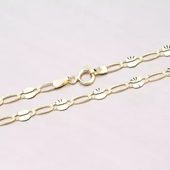 Řetízek Dámský řetízek žluté zlato 585 gravírovaný 45-1638 délka 45 cm