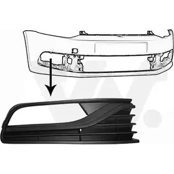 Lišta karosérie VAN WEZEL Větrací mřížka nárazníku VAW 5814598