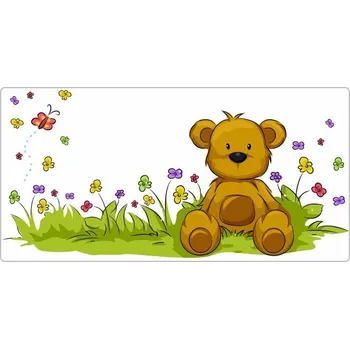 Samolepící dekorace Méďa na louce samolepka na zeď - S