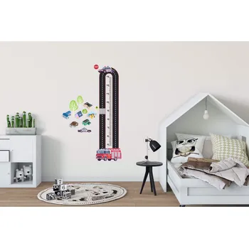 Dekorace do dětského pokoje Metr na stěnu - Hasiči a policie