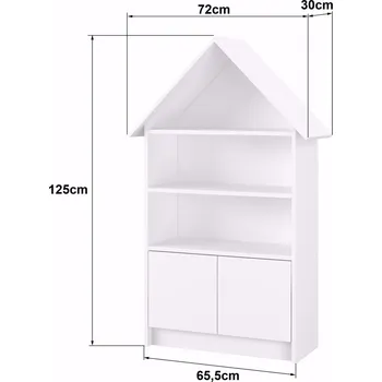 Knihovna Knihovnička Domeček Lvíček Bílá