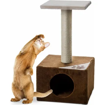 JK ANIMALS, škrabadlo Diabolo, 36×36×66 cm, béžová/hnědá