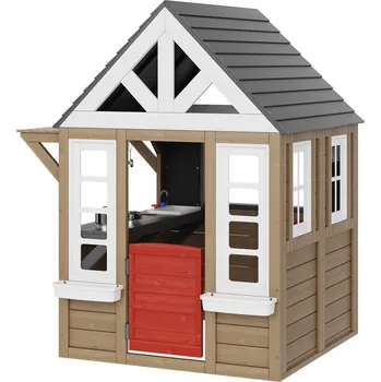 Dětský domeček VEVOR Dětský dřevěný zahradní domek 1403x1260x1660MM pro děti od 2 do 8 let