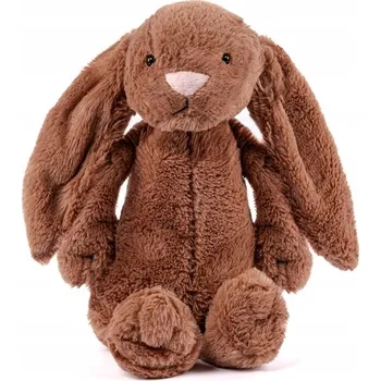 plyšák VELKÝ PLYŠOVÝ MEDVÍDEK KRÁLÍK FIGO PLYŠÁK 30 cm HNĚDÝ