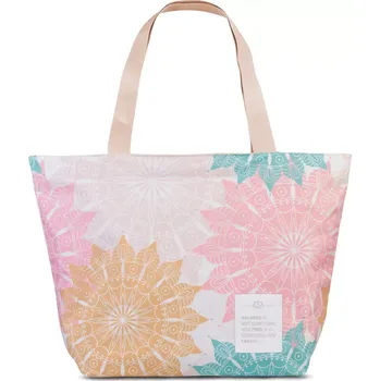Dámská textilní taška béžová s potiskem mandaly - Fabrizio Balance 50458 - na nákupy, na výlety, do města, stylová taška, letní, barevná | Cooltovka.cz