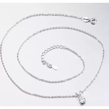 Náhrdelník Dámský náhrdelník stříbro 925 zirkon SST-151034 délka 45 cm