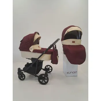 Kočárek Kombinovaný kočárek Kunert Rotax 2019 - černý rám bordo/krém