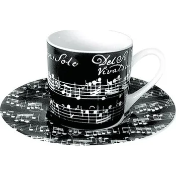 Könitz porcelán, Německo KP - Porcelánový hrnek Vivaldi Černé - hrnek na espresso - 85 ml