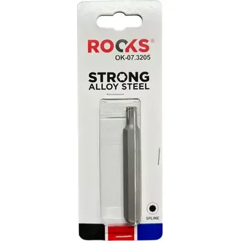 Nářadí pro automobil ROOKS Bit 10 mm 3/8" Spline M8 75 mm RKS OK-07.3205