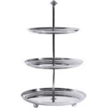 TOMGAST Etažér nerezový, 3 patra