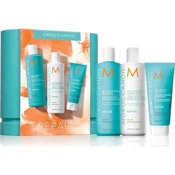 Kosmetická sada Moroccanoil Repair Set - Šampon 250 ml + kondicionér 250 ml + maska 75 ml Dárková sada