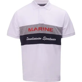 Pánské tričko Marine - pánské polo tričko - White M + DÁREK + Doprava ZDARMA