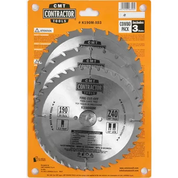Pilový kotouč CMT Orange Tools CMT Sada Contractor Pilových kotoučů na dřevo - D190x2,2 d30 Z24+Z40 HW, 3ks