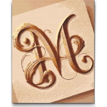 Diamantové malování Diamantové malování - Písmeno M Velikost: 30x40cm, Rámování: Pouze srolované plátno, Diamanty: Kulaté