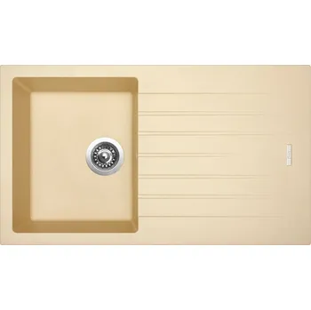 Granitový dřez Sinks PERFECTO 860 Varianta: Sinks PERFECTO 860 Sahara + Elasta nerez/černá