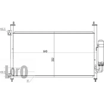 Výparník klimatizace LORO Kondenzátor klimatizace LOR 018-016-0009