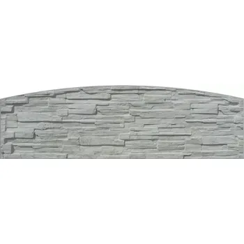 Plot Betonový panel oblouk štípaný kámen 1-str. přírodní 2000x600x40mm