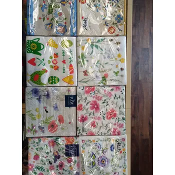 Papírový kapesník Paw Velikonoční ubrousky vhodné na decupage mix 8 ubrousků 550408