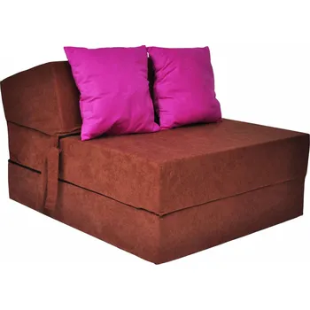 Křeslo Rozkládací křeslo – jednobarevné 2 70x15x200 cm - Světle hnědá