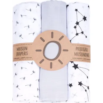 Mušelínové plenky 80x80 cm + žínka - Vzor26