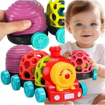 ostatní stavebnice STAVEBNICE PRO DĚTI A KOJENCE VZDĚLÁVACÍ INTERAKTIVNÍ VLAK 3v1