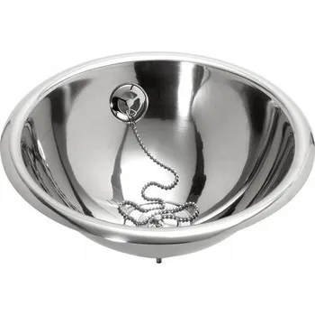 Umyvadlo Nerezové zápustné umyvadlo Sanela SLUN 44X s přepadem, průměr 320 mm