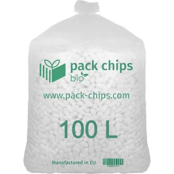 Karton Fixační výplňová tělíska Pack Chips BIO, 100 litrů, bílá