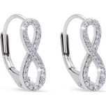 Stříbrné náušnice nekonečno se zirkony 3630