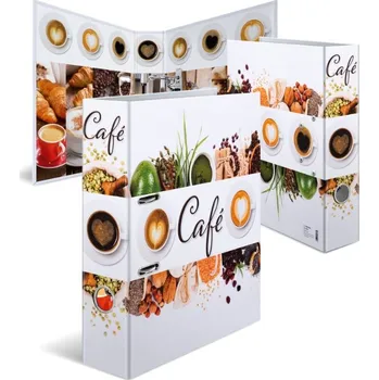 Designový pákový pořadač A4 7cm karton motiv - Káva