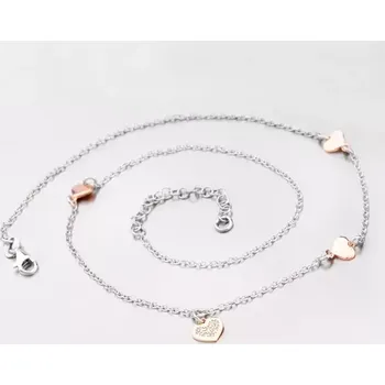 Náhrdelník Dámský náhrdelník stříbro 925 srdíčky N1700789-0331-SLX délka 42 cm