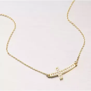 Řetízek Dámský řetízek žluté zlato 585 zirkon 15-004 délka 42 cm