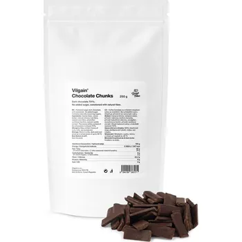 Čokoláda Vilgain Chocolate chunks – tmavá čokoláda 250&nbsp;g