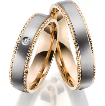 Prsten Snubní prsteny titan přírodní diamant 0.007 ct briliantem SP-TI-042