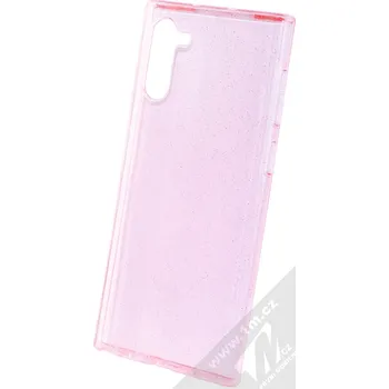 Pouzdro na mobilní telefon 1Mcz Crystal Glitter ochranný kryt pro Samsung Galaxy Note 10, růžový