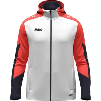 Pánská casual bunda Bunda s kapucí JAKO DYNAMIC korálovo bílá pánské/dámské Velikost: 3XL