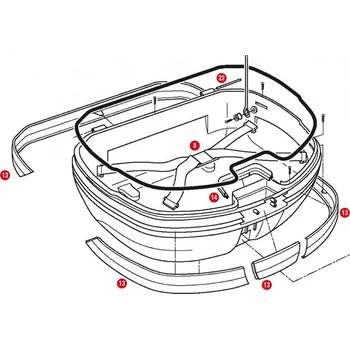 Motodoplněk GIVI Z734SET 4-dílná sada stříbrných plastů pro kufr V 46 - pozice 13