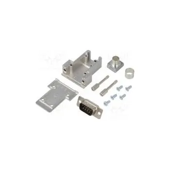 Elektrická zásuvka D-Sub PIN 9 zástrčka vidlice pájení na kabel černá