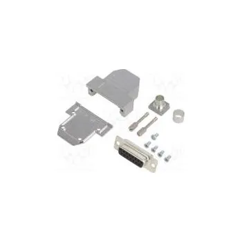 Elektrická zásuvka D-Sub PIN 15 zástrčka zásuvka pájení na kabel černá