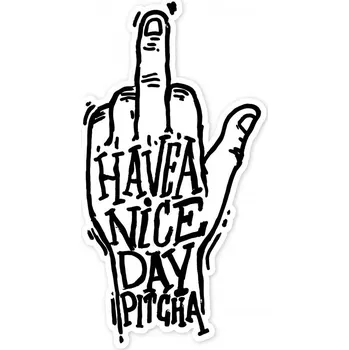 PITCHA nálepka NICE DAY white