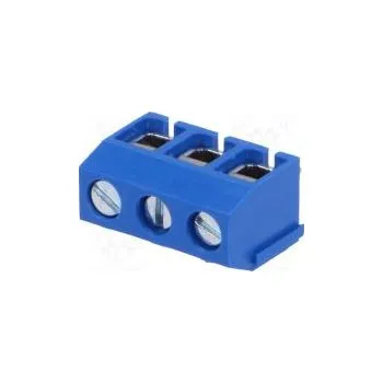 Svorkovnice do plošného spoje úhlové 90° 5mm póly 3 na PCB