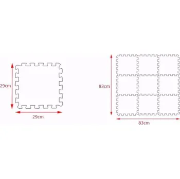 Dětské barevné pěnové puzzle 10 kusů Ovoce a zelenina