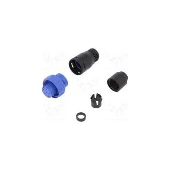 Elektrická zásuvka Konektor kulatý zástrčka zásuvka PIN 6 bez kontaktů na kabel