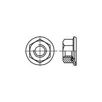 Matice Matice s límcem šestihranná M4 0,7 ocel Povlak zinek 7mm