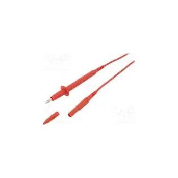 Měřicí kabel Měřicí šňůra 16A měřicí hrot x2,úhlový banánek 4 mm x2 černá