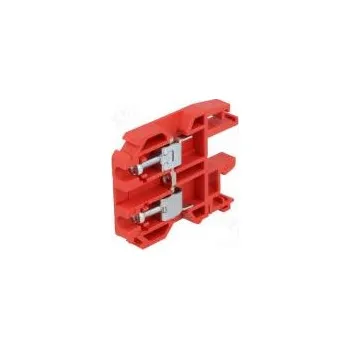 Svorka na lištu 0,5÷6mm2 póly 1 svorky 2 červená Šíř 6,5mm