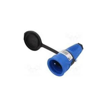 Elektrická zásuvka Konektor napájecí AC zásuvka zásuvka 2P+PE 250VAC 16A PIN 3