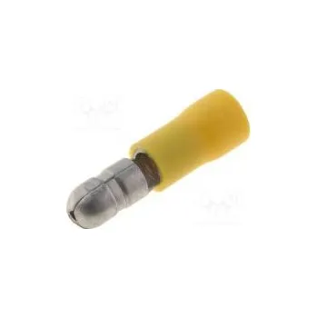 Elektrický konektor Faston kulatý kolík Ø 5mm 4÷6mm2 krimpovací na kabel žlutá